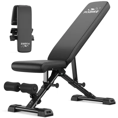 Produktbild von FLYBIRD Multifunktionale Hantelbank, verstellbare Profi-Trainingsbank mit 363 kg Traglast für Heimfitness, Schnellverstellung, platzsparend klappbar,