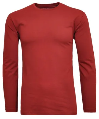 Ragman Langarm-T-Shirt langarm rundhals in rot