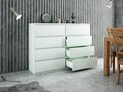 Produktbild von Praktische Kommode 140 cm mit 8 Schubladen mit viel Stauraum