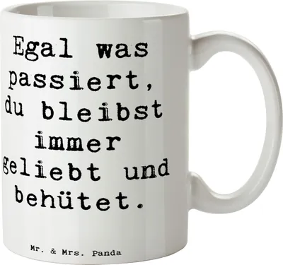 Produktbild von Mr. & Mrs. Panda Becher Spruch Trennung von den Eltern - Weiß - Geschenk, Ermutigung, Trost, Seele trösten, Hoffnung, Kaffeetasse, Keramiktasse, Kaffeebecher, Kaffeepott