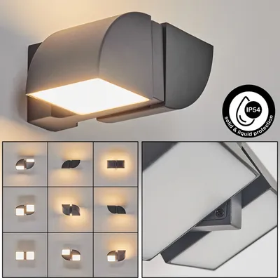 Produktbild von Marianopoli Wandlampe aus Metall/Kunststoff in Anthrazit/Weiß