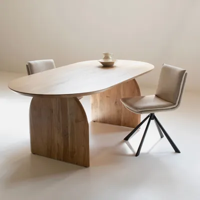 Produktbild von Ovaler Esstisch - 200 cm - Natur - Mangoholz - Esstisch Daan - Giga Meubel