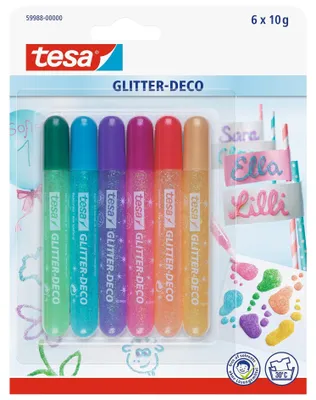 Produktbild von TESA Glitzerkleber "Glitter Deco Candy" 6er Set – 12er Vorteilset