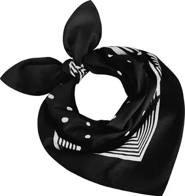 Tobeni 000803 Bandana mit Punkte Nickituch in 100 Baumwolle Schwarz