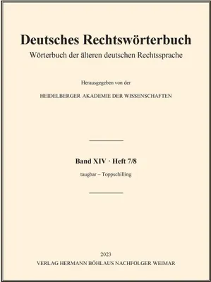 Produktbild von Deutsches Rechtswörterbuch
