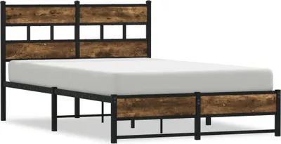 Immagine prodotto di vidaXL Letto in metallo senza materasso rovere fumé 120x200 cm
