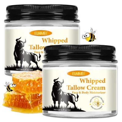 Produktbild von Gesicht Creme Hautcreme Rindertalg Honig Beef Tallow Hautpflege Hautpflegecreme, 2x 60g