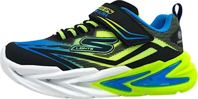 A side view of a child's athletic shoe.