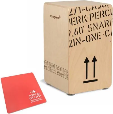 Zdjęcie produktu dla Schlagwerk CP404 Natural Cajon z poduszką siedziska czerwony