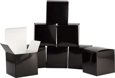 Produktbild von Oblique Unique 8 Pappschachteln für DIY Adventskalender Advent Kisten Boxen - schwarz