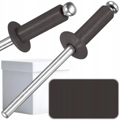 Produktbild von Mika Blindnieten 4.8x8 mm RAL 8019 Grau Braun 500 Stk.