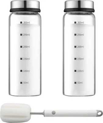 Zdjęcie produktu dla Szklane słoiki z zakrętką, zestaw 2 sztuki, 300 ml, szkło borokrzemowe z 4 otworami do degustacji