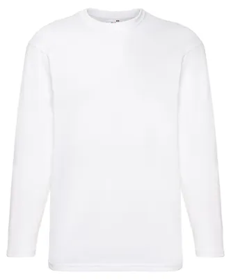 Produktbild von T-Shirt Fruit Of The Loom Valueweight Langarm Blanco