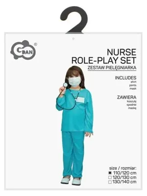 Image de Déguisement pour enfant, infirmière, taille 110/120 cm - Godan