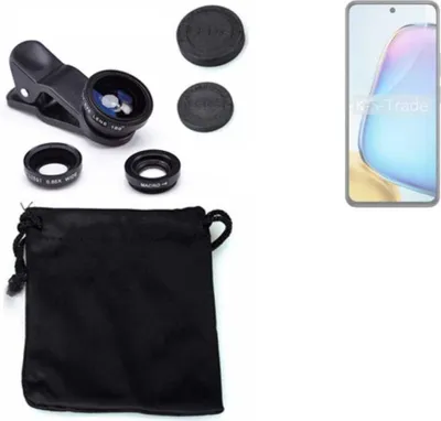 Produktbild von K-S-Trade Smartphone Kamera Linsen Set Kompatibel mit Vivo Y200t 3in1 Clip-On Kamera Adapter Macro Weitwinkel FishEye Fischauge Objektiv Linse