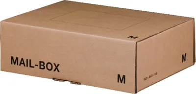 Produktbild von Braune Versandboxen, Größe M, Mail-Boxen, Wellpappe, Innenmaß 331x241x104 mm, 20 Stück