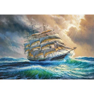 Obrázok produktu pre Castorland Sailing Against All Odds 1000 pcs, 1000 kusov, Lode, 9 rok / roky