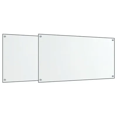 Produktbild von Küchenrückwände 2 Stk. Transparent 80x50 cm Hartglas