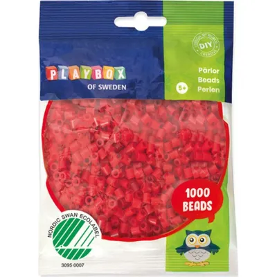 Produktbild von PLAYBOX Bü gelperlen - Rot 1000Stü ck