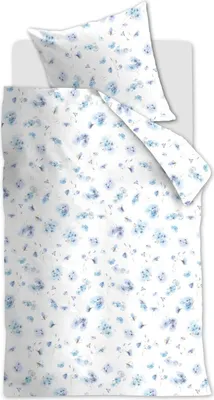 Produktbild von Marjolein Bastin Bettwäsche Renforcé Hydrangea Blue + 1x 1 , 1 Blau 155x220, 155 x 220 cm