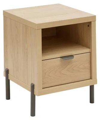Produktbild von Alvo nachttisch, rechteckig, 39,5 x 40,5 cm, 1 schublade, beige - 5 five simply smart