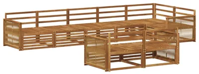 Produktbild von vidaXL Outdoor-Sofagarnitur 8 pcs Natur