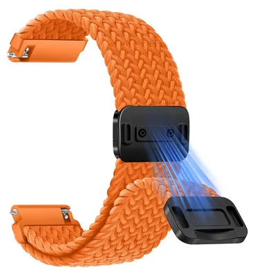Image de Bracelet tressé, en nylon, 22 mm, avec fermeture magnétique, pour femmes et hommes