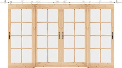 Zdjęcie produktu dla vidaXL Zestaw okuć do drzwi przesuwnych 200 cm stal nierdzewna srebrny