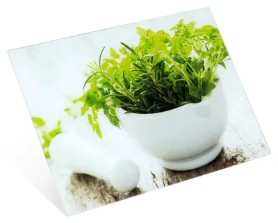 Obrázok produktu pre Sklenená doska na krájanie byliniek 40x30 cm