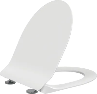 Produktbild von CREAVIT NESS WC-Sitz weiß glänzend Softclose Duroplast Edelstahl Scharniere schlankes Design