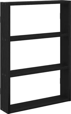 Image de Étagère murale noir 43x9x60 cm bois d'ingénierie
