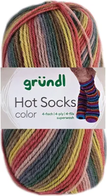 Produktbild von Gründl Hot Socks Color Sockenwolle 4-fädig 50 g 417