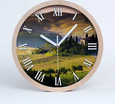 Produktbild von Holzuhr 25fi cm wanduhr - weiße Spitzen - toskana Italien