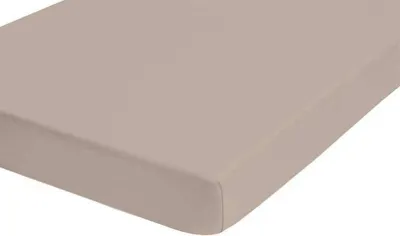 Produktbild von Biberna Feinjersey Spannbettlaken Spannbetttuch 100% Baumwolle Rundumgummi waschbar pflegeleicht hochwertig strapazierfähig 140x200 cm Macchiato