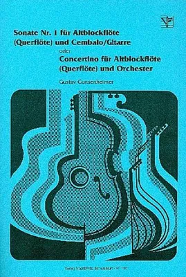 Produktbild von Sonate Nr.1 (Concertino)für Altblockflöte (Flöte) und Gitarre (Cembalo, Klavier) (Orchester)