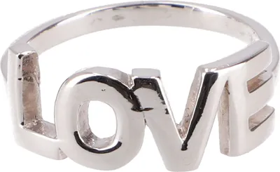 Produktbild von Silberring, Boho Style Ethno Ring - LOVE, Silber-Farben, SterlingSilber, Ringgröße: 58 (18,5 mm)