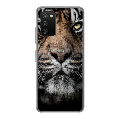 Produktbild von MuchoWow® Handyhülle Schutzhülle Hülle für Samsung Galaxy A03s Tiger - Nahaufnahme - Tier Silikon Softcase Handy Hülle - Schutz