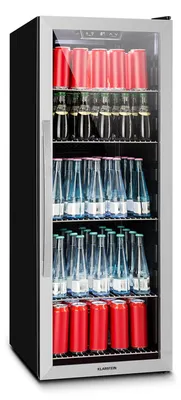 Produktbild von Klarstein Mini Kühlschrank mit Glastür, Mini-Kühlschrank für Zimmer, Getränkekühlschrank Klein mit Verstellbaren Ablagen, Kleiner Kühlschrank 171 Liter, Indoor/Outdoor Kühlschrank Leise