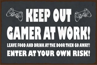 Produktbild von vianmo Blechschild 12x18 cm Keep out Gamer at work