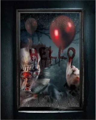 Image de Décoration de fenêtre Clown tueur