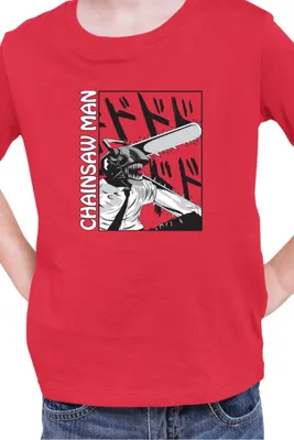 Obrázek produktu pro Dětské Triko Manga Japan Anime Comics Animation Chainsaw Anime manga Man 03, 12-13 Jahr - 152 / Červené
