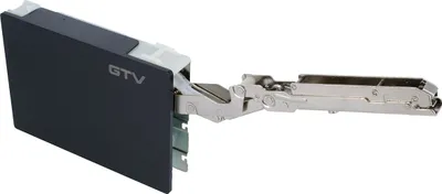 Produktbild von Soft Close Klappenbeschlag 1 Set Klappenlift Frontliftbeschlag Slow Motion Hochklappenbeschlag Schwarz 1100-2250