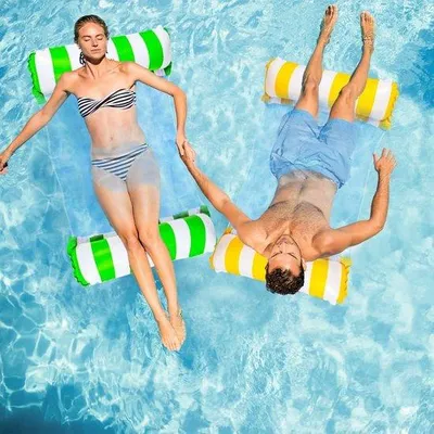 Produktbild von Famanu Luftmatratze Schwimmbad - Aufblasbare Wasserhängematte für Erwachsene