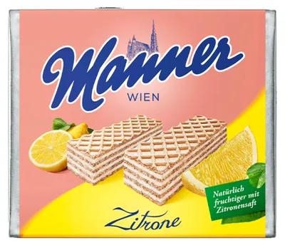 Immagine prodotto di Manner croccanti cialde fresche e fruttate con ripieno al limone 75g