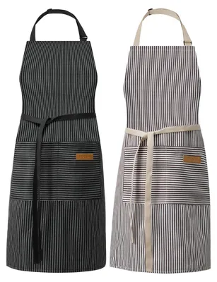 Imagen del producto de Delantales ajustables, de 68x75 cm, con 2 bolsillos, para la cocina