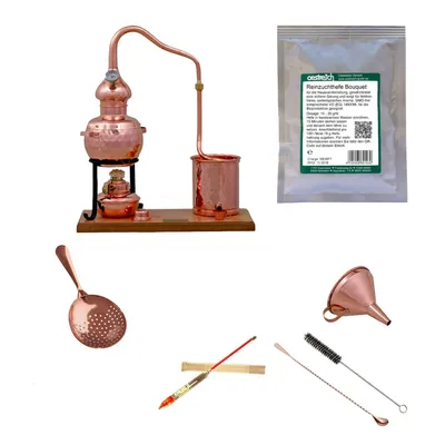 Obrázok produktu pre Kompletná sada destilačný prístroj - Destilačný prístroj Alembic set premium 0,7 litres s čistou kvasiniek