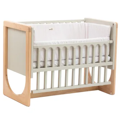 Produktbild von HATO Baby- & Beistellbett 4in1 inkl. Matratze | 9-fach höhenverstellbar | 0–10 Jahre | aus Holz | Beistellbett, Babybett, Sofa & Schreibtisch |