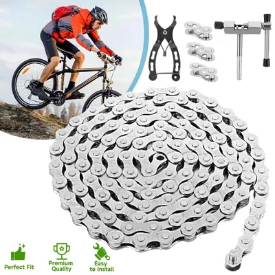Produktbild von Fahrradkette 6/7/8 Fach Fahrrad Kette Fahrradkette Werkzeug mit Kettenbrecher