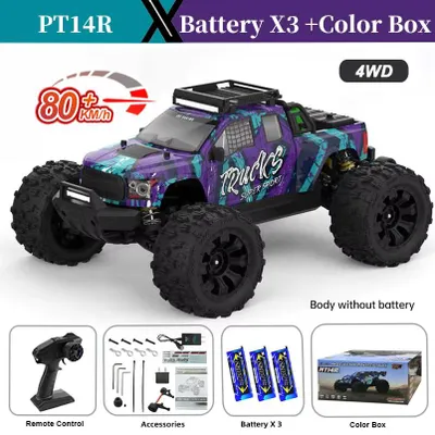 Produktbild von 1:14 RC Monster Truck PT14R Blau 4x4 80 km/h Buerstenlos 3S LiPo Fernsteuerung