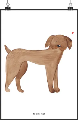 Produktbild von Mr. & Mrs. Panda Bild Hund Dogge DIN A0 - Weiß - Geschenk, Kunstdruck, Herz, Deutsche, Wandbild, Hunde, wanddeko, Plakat, drucke, Sprüche